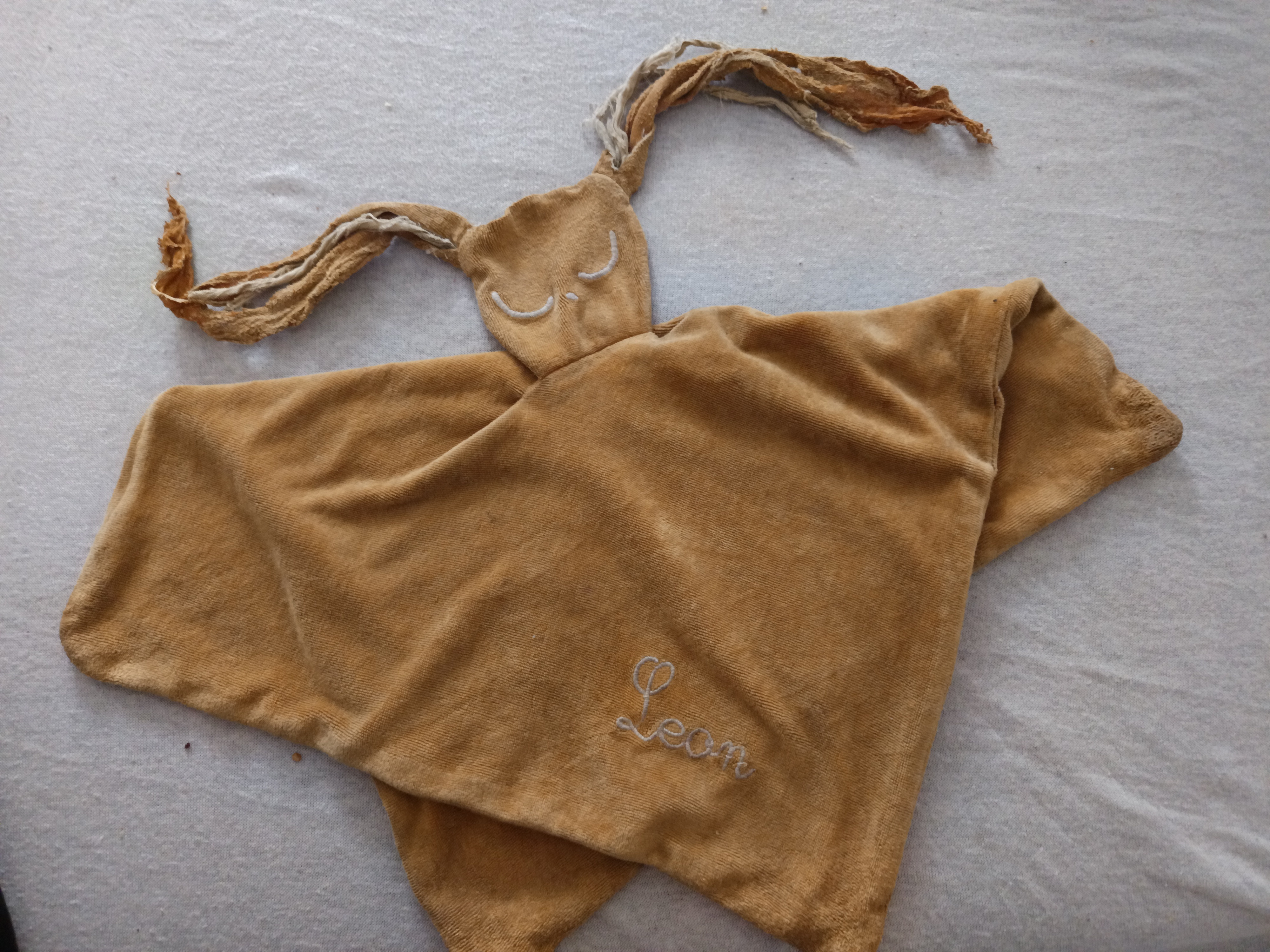 Doudou en velours brodé Leon — Seclin