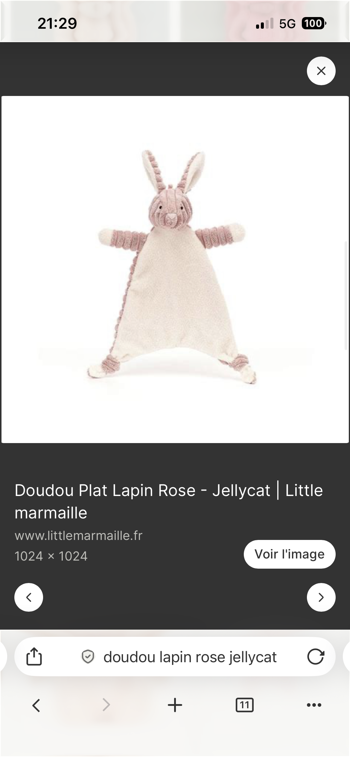 Lapin rose jellycat perdu à Dinard — Dinard