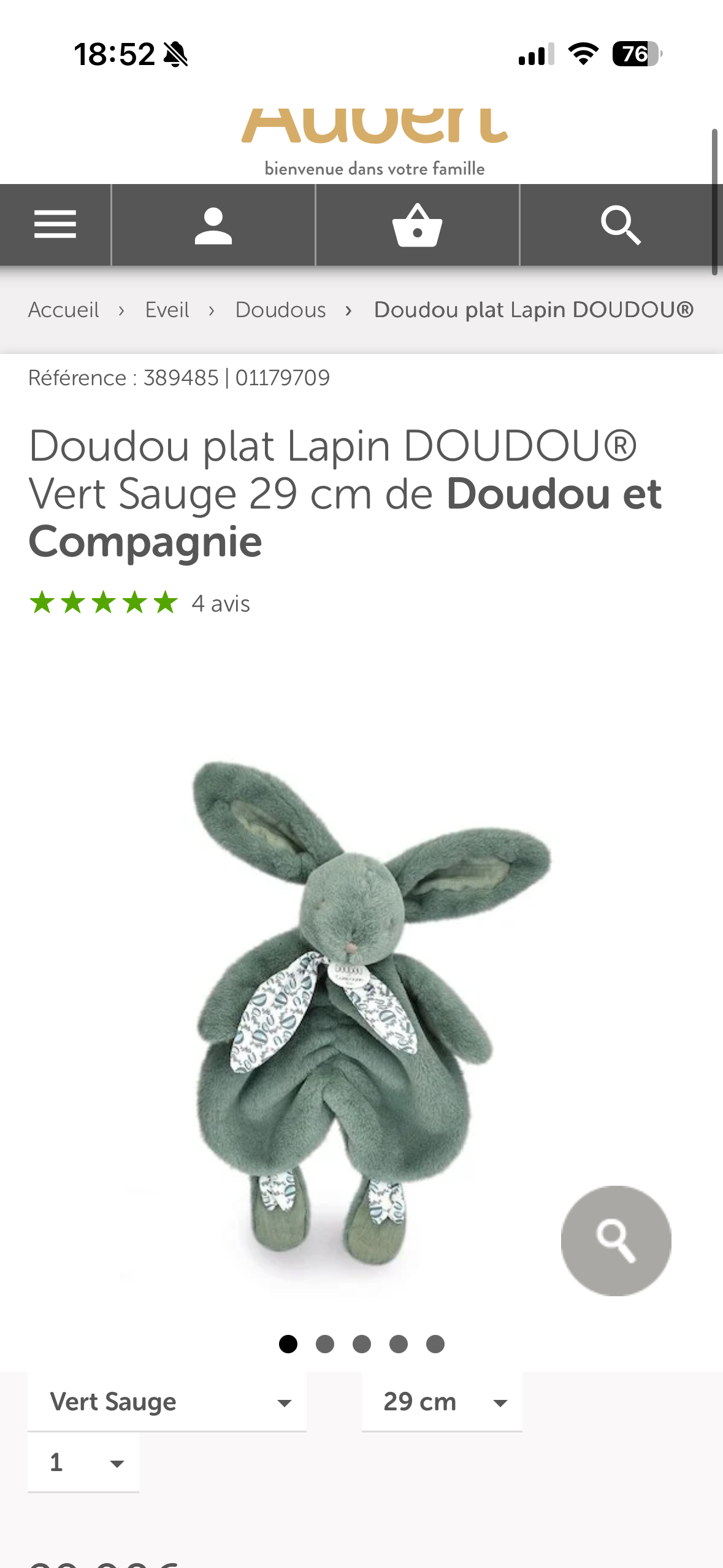 Lapin doudou vert — Angers